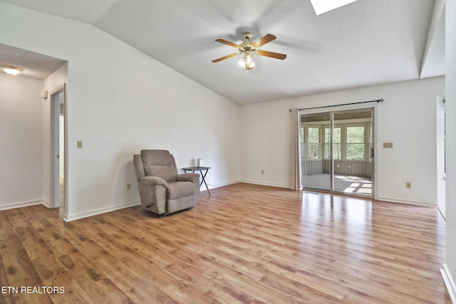 11 Windsor Pt, Crossville, TN 38558 - unfurnished room featuring baseboards, a ceiling fan, light wood finished floors, and vaulted ceiling