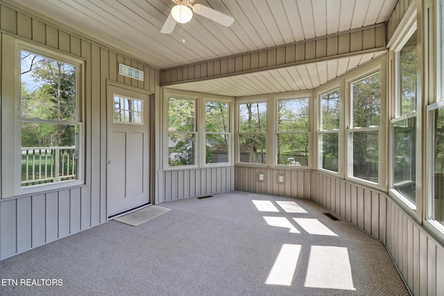 11 Windsor Pt, Crossville, TN 38558 - unfurnished sunroom with ceiling fan and visible vents