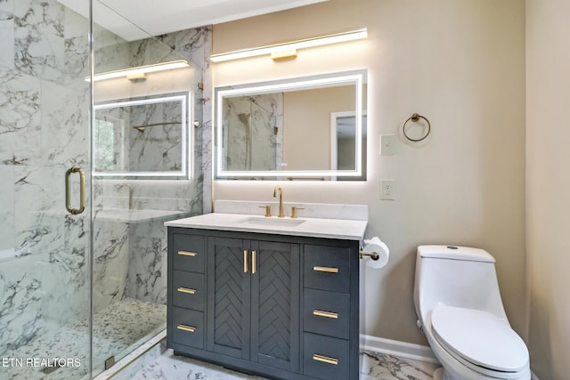 11 Windsor Pt, Crossville, TN 38558 - full bath with a marble finish shower, vanity, toilet, and marble finish floor
