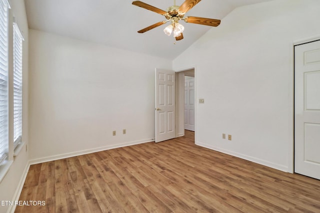 11 Windsor Pt, Crossville, TN 38558 - unfurnished bedroom with baseboards, multiple windows, light wood finished floors, and ceiling fan