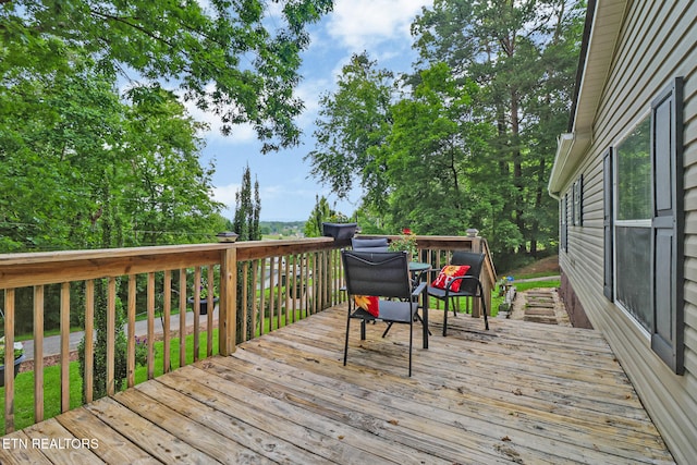 119 Sunset View Dr, Kingston, TN 37763 - deck with outdoor dining area