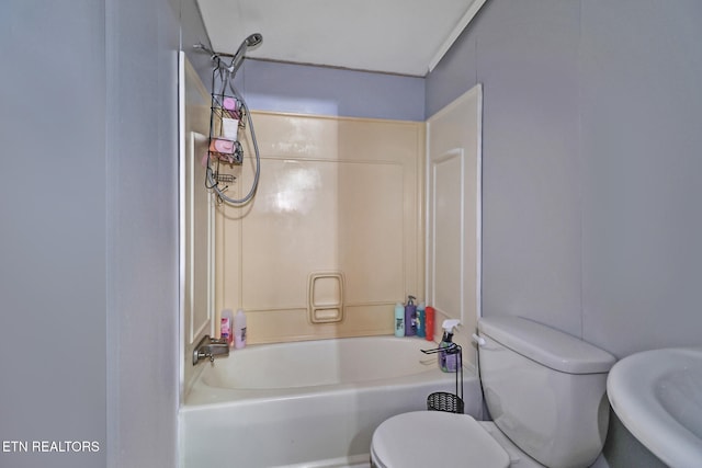 119 Sunset View Dr, Kingston, TN 37763 - bathroom featuring toilet and bathtub / shower combination