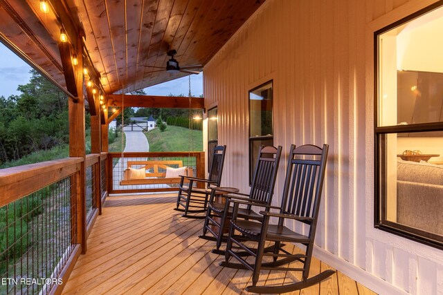 790 Pleasure Rd, Sevierville, TN 37876 - deck with ceiling fan