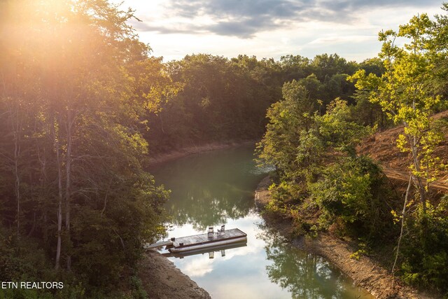 790 Pleasure Rd, Sevierville, TN 37876 - water view featuring a floating dock and a forest view