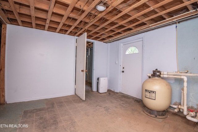 view of basement