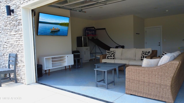 view of patio featuring outdoor lounge area