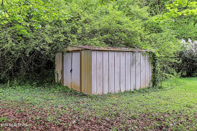 view of shed