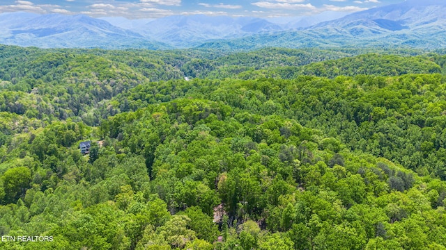 4360 Lakeshore Ave, Sevierville, TN 37876 - aerial view with a wooded view and a mountain view