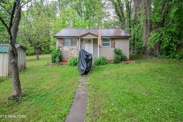 view of shed