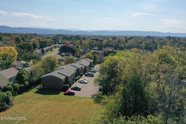 bird's eye view featuring a mountain view