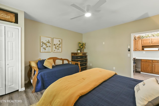 1517 Deerfield Way, Lafollette, TN 37766 - bedroom featuring light wood finished floors and ceiling fan