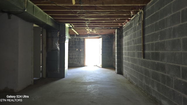 187 Briargate Ln, Greeneville, TN 37743 - below grade area with concrete block wall and heating unit
