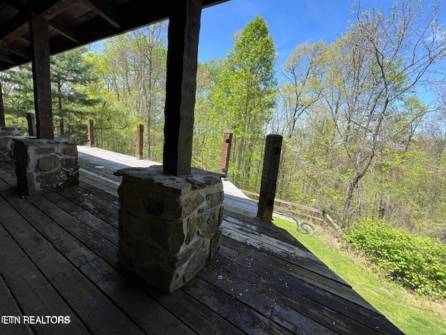 view of wooden deck