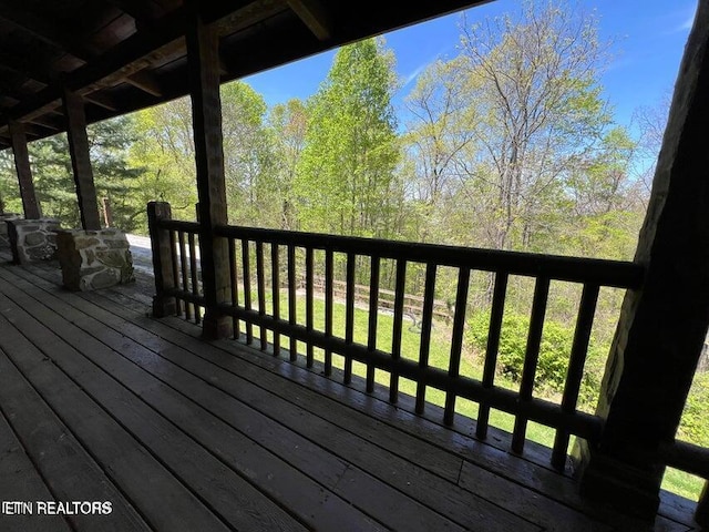 view of wooden deck