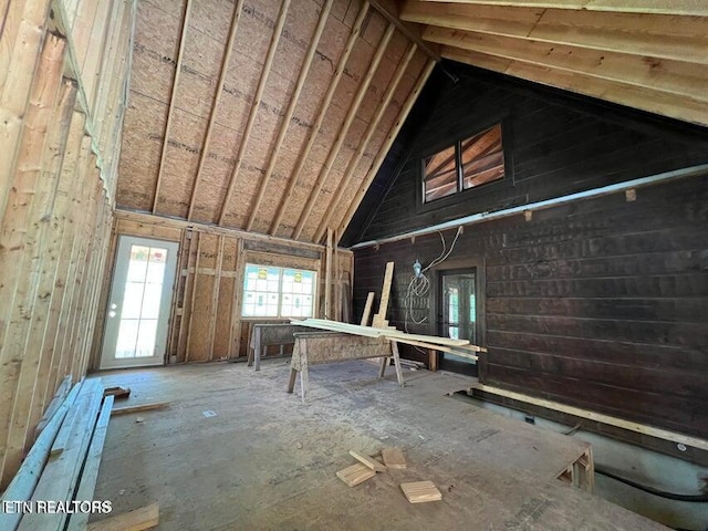 view of attic