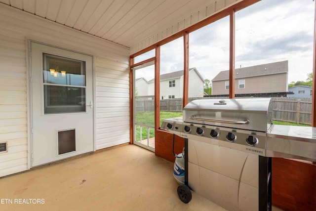sunroom with visible vents and a wealth of natural light