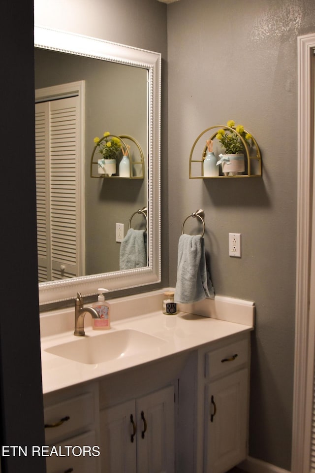 bathroom featuring vanity