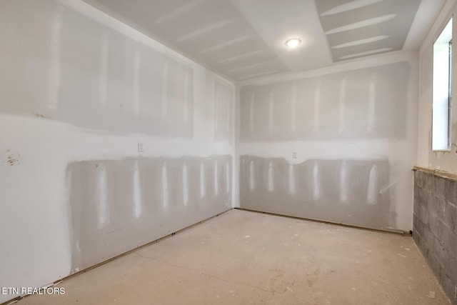 empty room with concrete floors