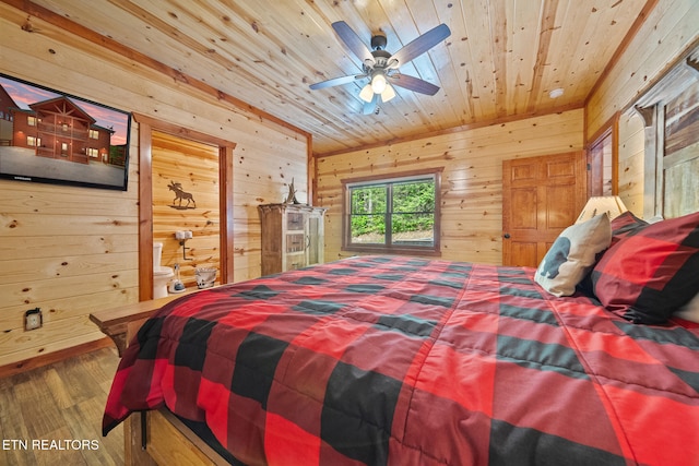 3238 Smoky Ridge Way, Sevierville, TN 37862 - bedroom featuring wooden walls, wooden ceiling, and wood finished floors