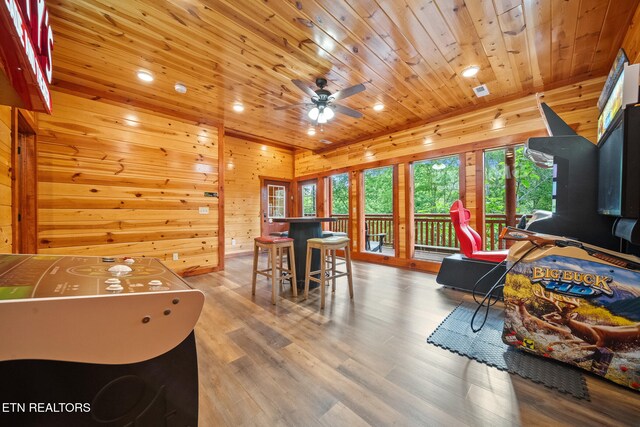 3238 Smoky Ridge Way, Sevierville, TN 37862 - dining area featuring wooden ceiling, a healthy amount of sunlight, and wood finished floors