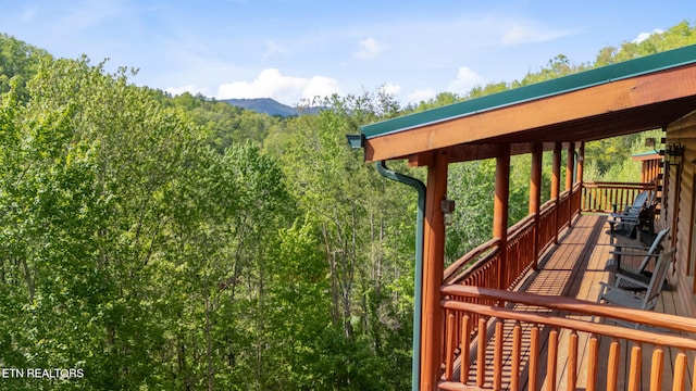 3238 Smoky Ridge Way, Sevierville, TN 37862 - deck featuring a mountain view
