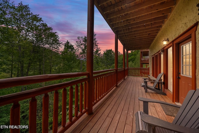 3238 Smoky Ridge Way, Sevierville, TN 37862 - view of deck at dusk