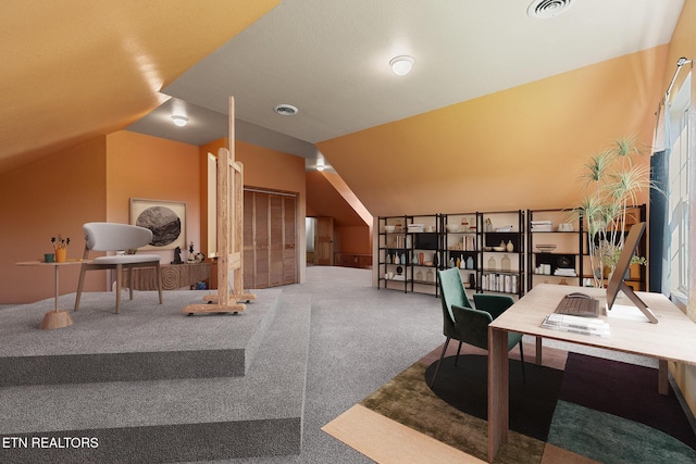 2869 Luther Catlett Cir, Sevierville, TN 37876 - carpeted office space with visible vents and vaulted ceiling