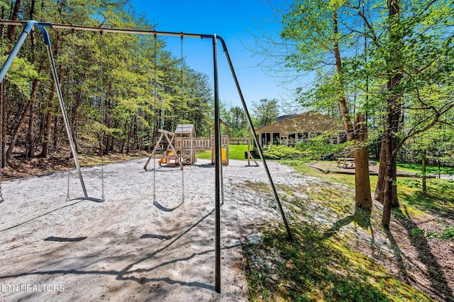 view of play area