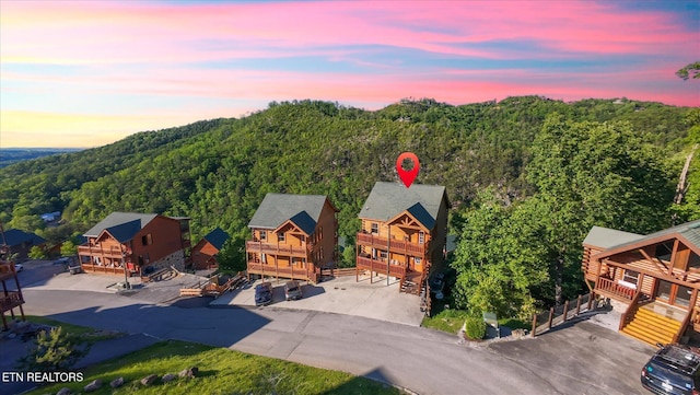1230 Bird Nest Way, Sevierville, TN 37862 - aerial view at dusk of a forest view