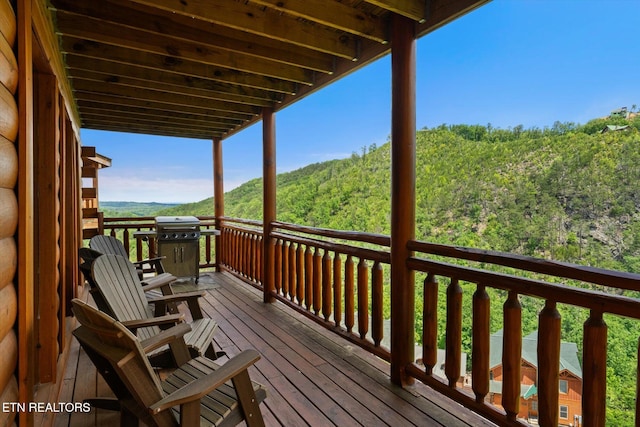 1230 Bird Nest Way, Sevierville, TN 37862 - deck with a wooded view and area for grilling