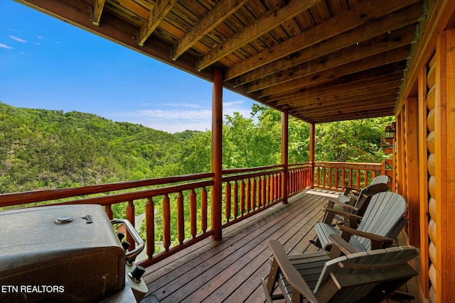 1230 Bird Nest Way, Sevierville, TN 37862 - deck with a view of trees and area for grilling
