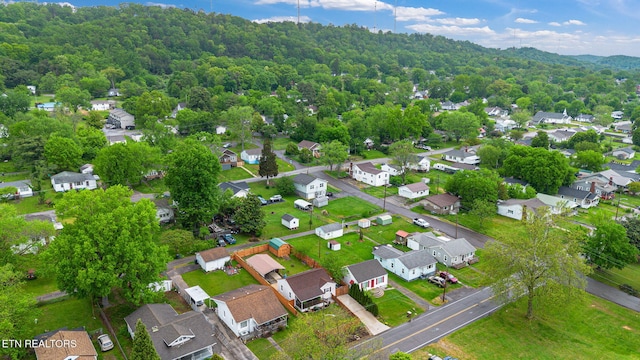 aerial view with a residential view