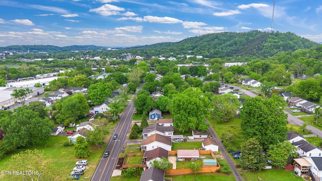 aerial view with a residential view