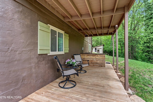 view of wooden terrace