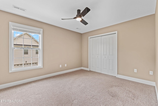 101 Fortenberry St, Oak Ridge, TN 37830 - unfurnished bedroom with a closet, visible vents, carpet floors, and baseboards