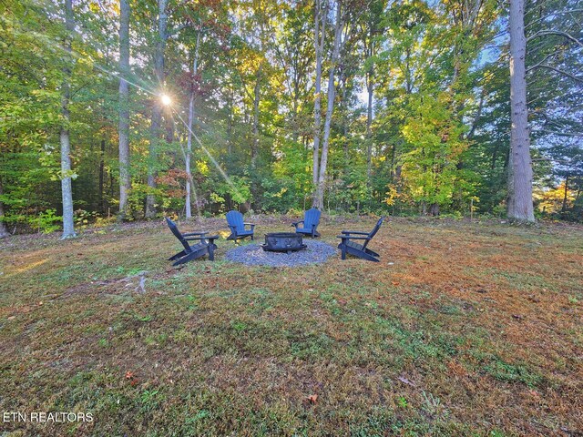 3131 Valley Home Rd, Sevierville, TN 37862 - view of yard with a fire pit