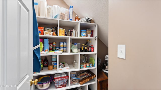 view of storage area