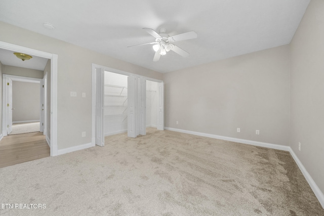 4762 Cabbage Ln, Knoxville, TN 37938 - unfurnished bedroom with baseboards, a ceiling fan, and carpet floors