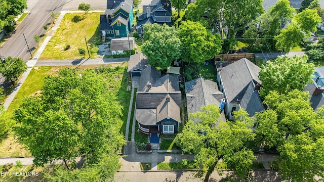 bird's eye view featuring a residential view