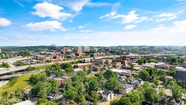 drone / aerial view featuring a view of city