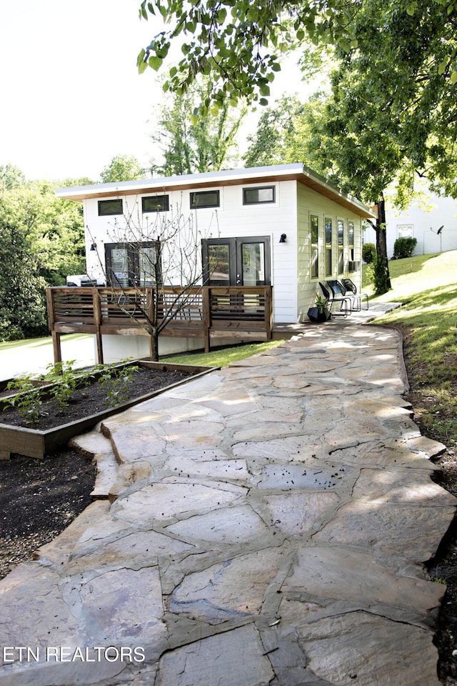 view of front of property with french doors
