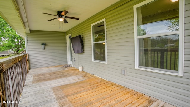 645 Bryce View Ln, Sevierville, TN 37876 - wooden terrace with ceiling fan