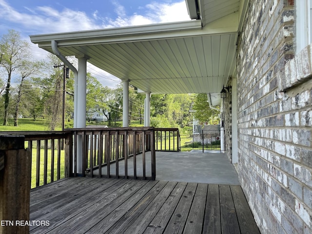 view of wooden terrace