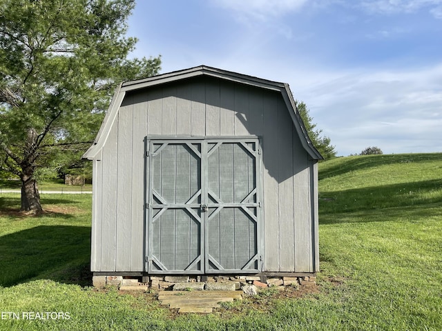 view of shed