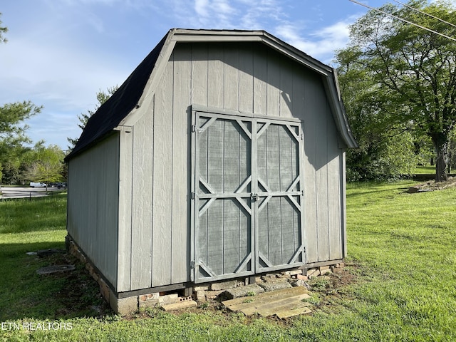 view of shed