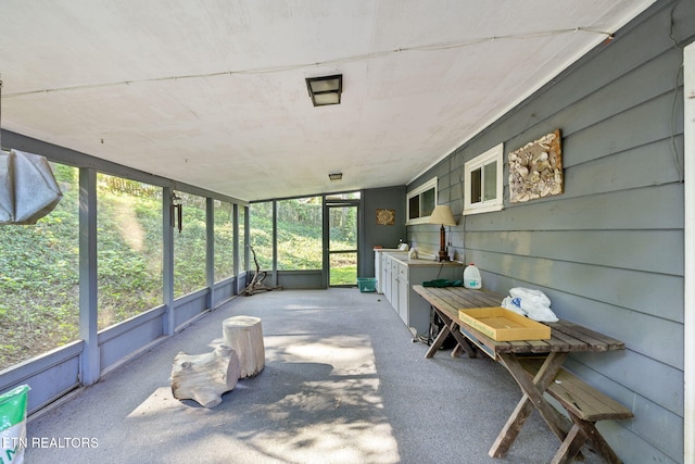 view of sunroom
