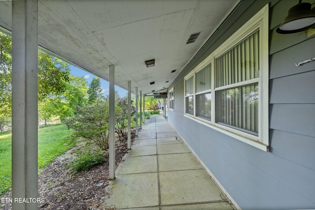 view of patio / terrace featuring visible vents