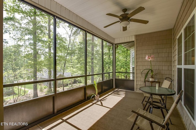 160 Kawga Way, Loudon, TN 37774 - sunroom with a ceiling fan