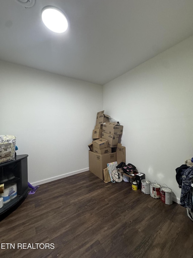 view of storage area