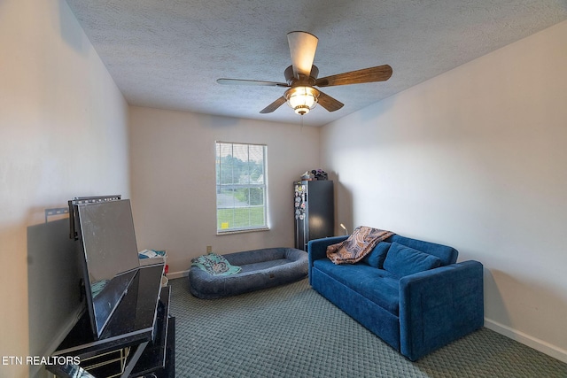 352 St Edward Dr, Dandridge, TN 37725 - sitting room with carpet floors, baseboards, and ceiling fan